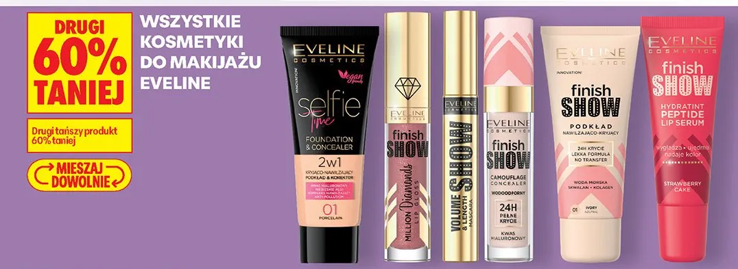Kosmetyki do makijażu Eveline promocja w Biedronka