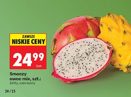 Owoc smocza owoc mix żółty, czerwony promocja w Biedronka