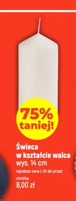 Świeca w kształcie walca promocja w Dealz