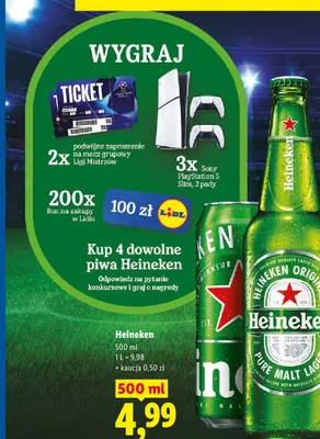 Piwo Heineken Original promocja w Lidl