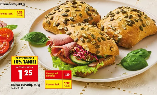 Bułka z dynią z ziarnami promocja w Biedronka