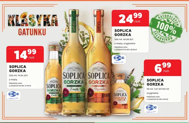 Soplica Gorzka z miętą promocja w Stokrotka