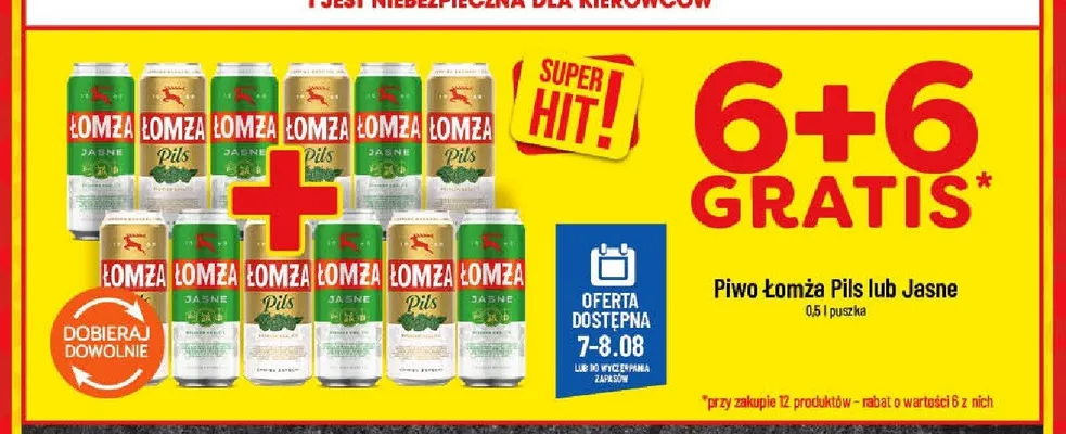 Piwo Łomża Pils promocja w POLOmarket