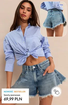 Szorty jeansowe promocja w Sinsay