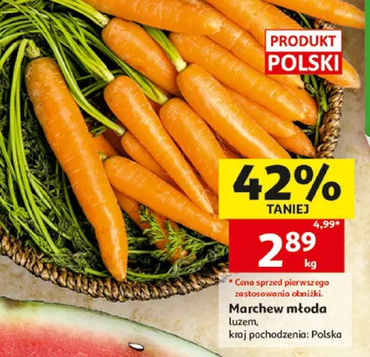 Marchew młoda polska promocja w Auchan
