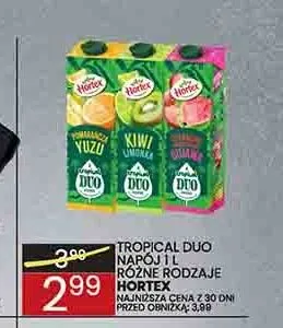 Napój Hortex Tropical Duo Kiwi Limonka promocja w Wafelek