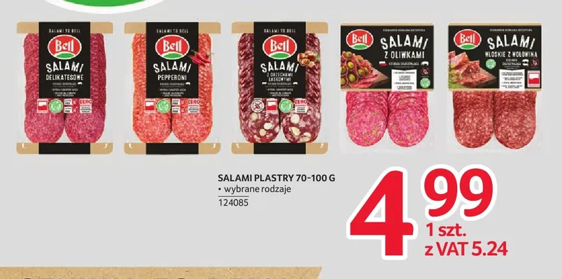 Salami włoskie z wołowiną plastry Bell promocja w Selgros