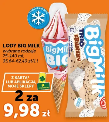 Lody Big Milk promocja w Groszek