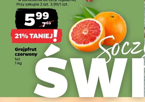 Grejpfrut czerwony promocja w Netto