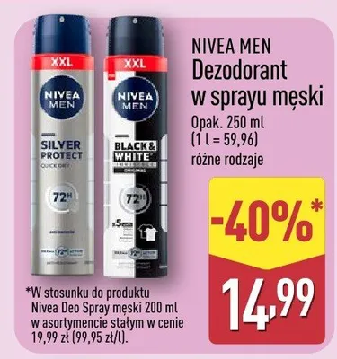 Dezodorant w sprayu męski Nivea Men promocja w Aldi