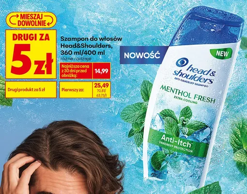 Szampon do włosów Head & Shoulders 360 ml promocja w Biedronka