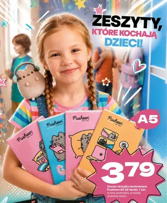 Zeszyt okładka laminowana Pusheen A5 32 kartki w linie podwójna promocja w Twój Market