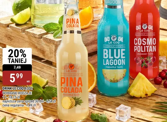Drink Le Coq Pina Colada promocja w bi1