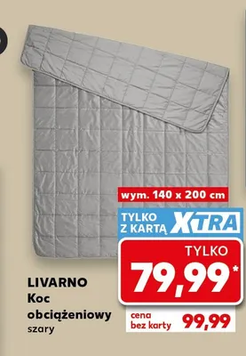 Koc obciążeniowy szary 140x200 cm Livarno promocja w Kaufland