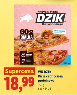 Pizza capricciosa proteinowa promocja w Lidl