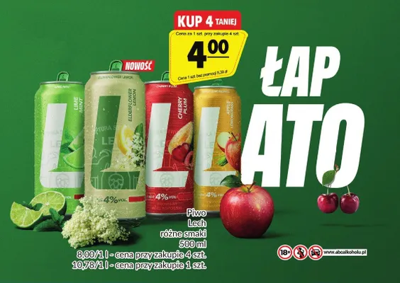 Piwo Lech Lime Mint promocja w Prim Market