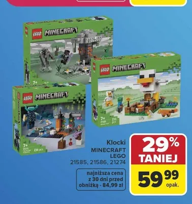 Klocki LEGO Minecraft 21586 promocja w Carrefour