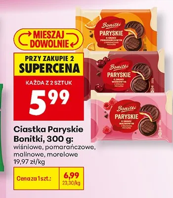 Ciastka Paryskie Bonitki pomarańczowe promocja w Biedronka