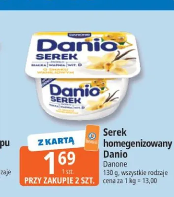 Serek homogenizowany Danio promocja w Leclerc