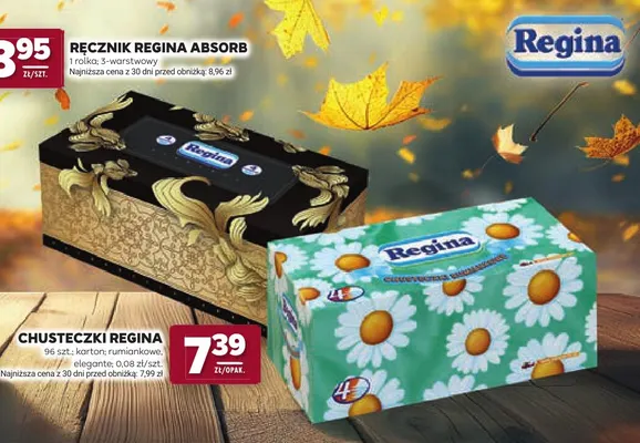 Chusteczki Regina elegante promocja w Stokrotka