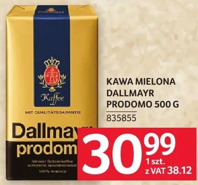 Kawa mielona Dallmayr Prodomo 500g promocja w Selgros
