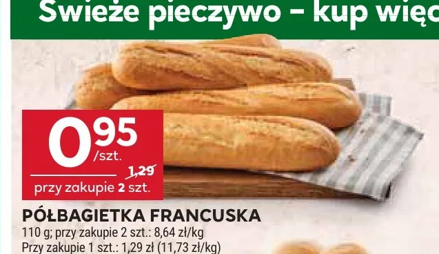 Półbagietka francuska promocja w Stokrotka