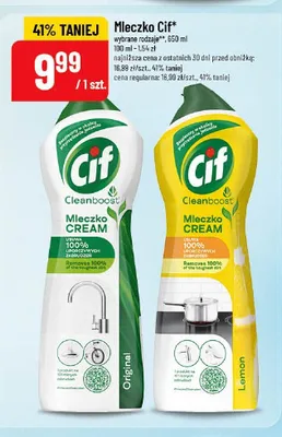 Mleczko do czyszczenia Cif Cream Original promocja w POLOmarket
