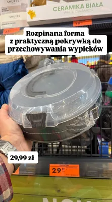 Forma z praktyczną pokrywką do przechowywania wypieków rozpinana promocja w Biedronka