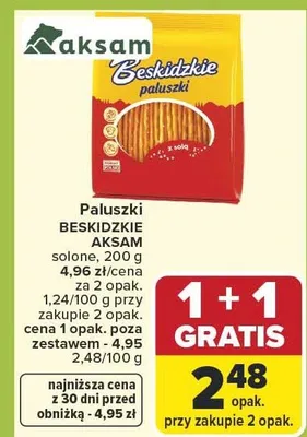 Paluszki Beskidzkie solone promocja w Carrefour