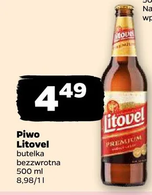 Piwo Litovel butelka bezwrotna promocja w Netto