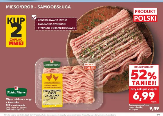 Mięso mielone z nogi z kurczaka Stoisko Mięsne promocja w Kaufland
