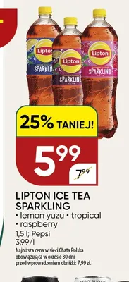 Herbata mrożona Lipton Ice Tea Sparkling Tropical promocja w Chata Polska