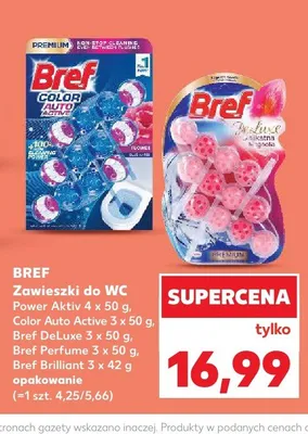 Zawieszki do WC Bref Perfume 3-pak promocja w Kaufland
