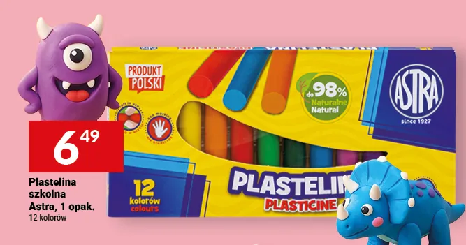 Plastelina szkolna Astra promocja w Twój Market
