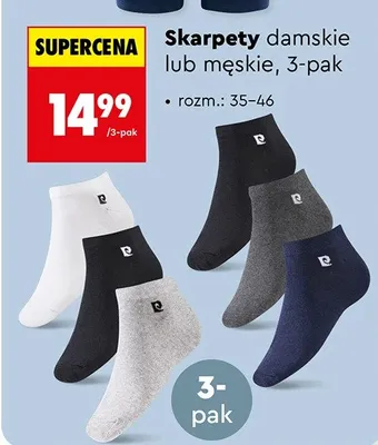 Skarpety damskie lub męskie 3-pak promocja w Biedronka