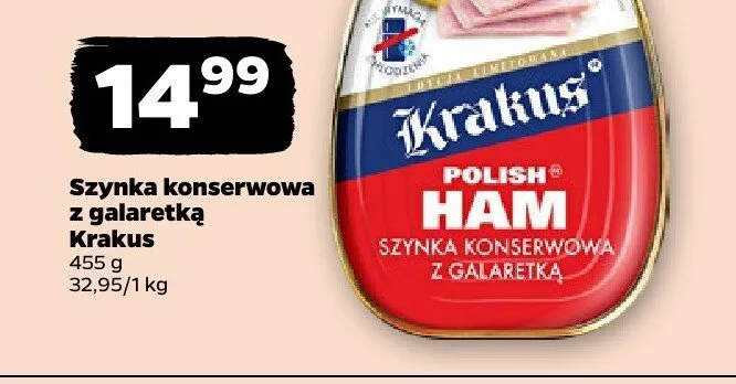 Szynka konserwowa z galaretką Krakus promocja w Netto