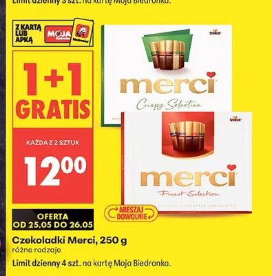 Czekoladki Merci Crispy Selection promocja w Biedronka