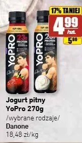 Jogurt pitny o smaku truskawkowym Danone YoPro promocja w API Market
