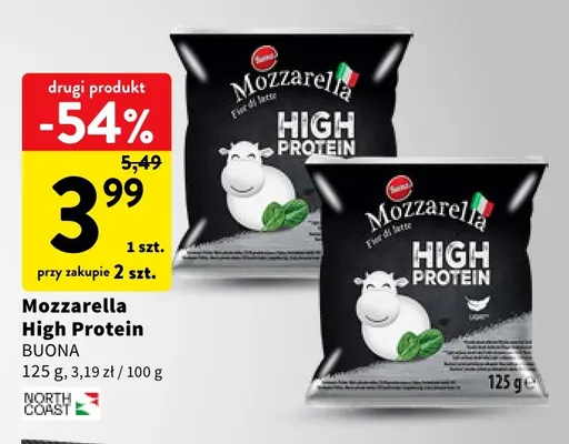Mozzarella High Protein Buona promocja w Intermarche