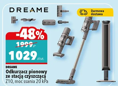 Odkurzacz pionowy ze stacją czyszczącą Z10 promocja w Biedronka