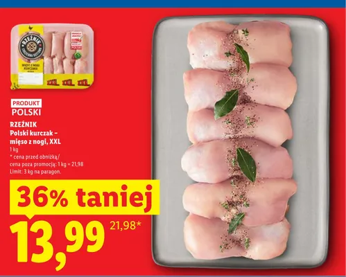 Polski kurczak - mięso z nogi Rzeźnik XXL promocja w Lidl