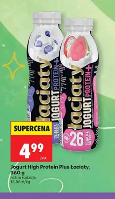 Jogurt High Protein Plus Łaciaty promocja w Biedronka