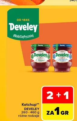 Ketchup Premium 0% cukru Develey promocja w Carrefour