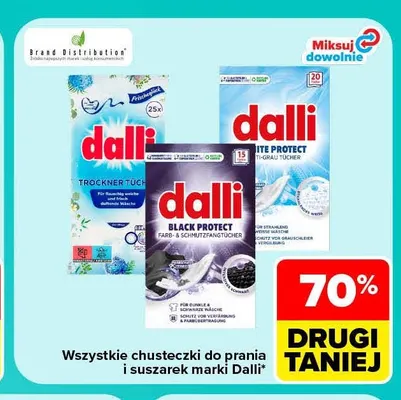 Chusteczki do prania i suszarek Dalli promocja w Carrefour