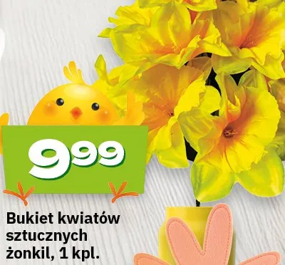 Bukiet kwiatów sztucznych żonkil promocja w Twój Market
