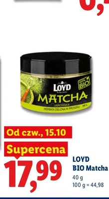 BIO Matcha Loyd promocja w Lidl