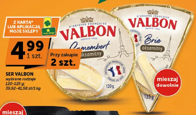 Ser brie aksamitny Valbon promocja w Groszek