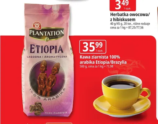 Kawa ziarnista 100% arabika Brazylia Plantation promocja w Leclerc
