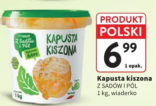 Kapusta kiszona wiaderko promocja w Intermarche