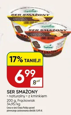 Ser smażony naturalny z kminkiem promocja w Chata Polska